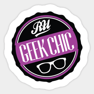 RU Geek Chic Bottle Cap design Sticker